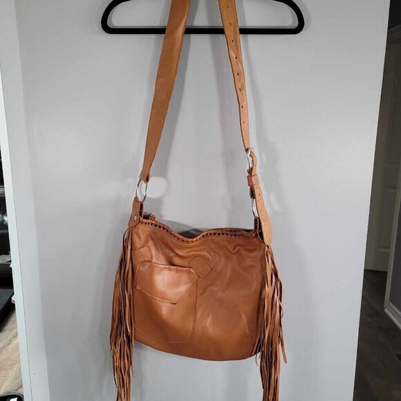 Handmade leather and cow hide bag with Turquoise stone, made by Sweet Smoke Bags - Picture 4 of 15